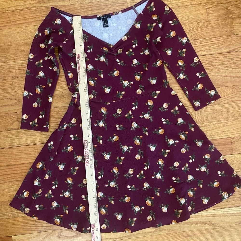 Forever21 floral long sleeve dress, Size MEDIUM - Picture 3 of 5